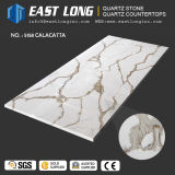 Artificial Calacatta Polished Surface Engineed Quartz Stone for Kitchen Countertops