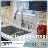 Building Materials Polished White Color Artificial Quartz Counter Tops for Kitchen