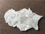 High Quality Cheap Price Calacatta Gold Marble Mixed Shell Waterjet Flower Design Mosaic Tile