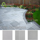 Honed Finish Cut-to-Size Outside Floor Paving Sy163 Grey Veins Sandstone