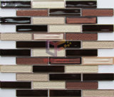 Cool Paving Glass and Ceramic Strip Mixed Mosaic Tile (CFS731)