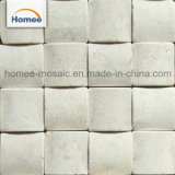 Popular Design Square Shape Beige Marble Mosaic Tile for Wall