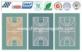Colorful Rubber Sports Flooring of Upper Hard Lower Elastic Structure