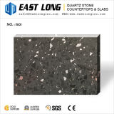 Black Sparkling Mirror Quartz Stone Surface with Free Samples