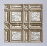 2017 New Design Mother of Pearl Shell Mix Marble Mosaic Tile for Wall 300*300mm