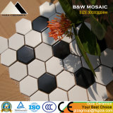 Nice Decoration Hexagonal White and Black Ceramic Mosaic Tile