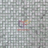 Silver Aluminium Alloy Mix Crystal Glass Mosaic Tiles (CFA47)