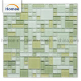 Stock Light Color Glossy Glass Mosaic Tiles for Indoor Flooring