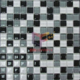 Grey White and Black Mixed Glass Mosaics (CFC107)