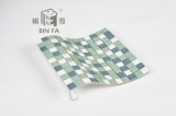 23*23mm Green and White Ceramic Mosaic Tile for Wall, Kitchen, Bathroom and Swimming Pool, Special Decoration