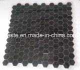 Popular Naro Marquina Black Marble Flooring Mosaic Tile, Mosaic
