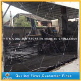 China Black White/Nero Marquina Marble Slabs for Floor Tiles