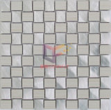 Beige Color Ceramic Mix Silver Aluminium Mosaic (CFA77)