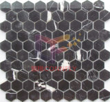 Black Natural Marble Tile Hexagon Mosaic (CFS1120)