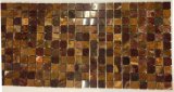 Red Onyx 1X1 Polished Mosaics Meshed on 12