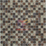 Brown Color Stone and Glass Mosaic Tile (CS185)