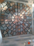 Rusty Slate Floor Paving Tile with Round Shape Design