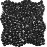 Mini Polished Black Pebble Tile