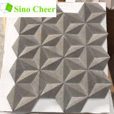 Rhombus Dark Grey Marble Stone Mosaic 3D Wall Tiles