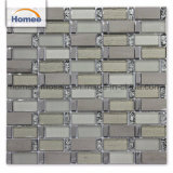 Home Material Stone Blend Glass Grey Strip Glass Mosaic Tile