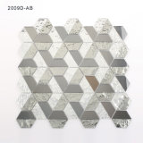 Silver White Mosaic Crystal Tiles for Bathroom Floor