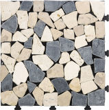 Outdoor Flooring DIY Interlocking Mosaic Travertine Tile