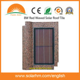 8W Red Waved Solar Roof Tile