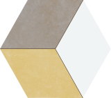 Three-Dimensional Orange Hexagon Ceramic Mosaic Tile for Floor