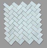 Best Sale White Herringbone Mosaic Floor Marble Tiles