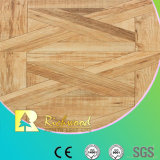 Commercial 8.3mm Woodgrain Texture Teak Waxed Edged Laminate Flooring