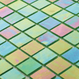 Building Materials Green Iridescent Floor Tile Bathroom Glass Sheets Mosaic