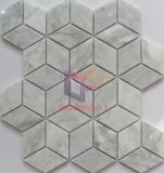 Cube Bianco Carrara Marble mosaic for Wall and Floor (CFS1193)