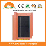 8W Red Waved Solar Roof Tile