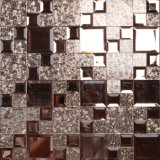 Decorative Small Square Art Glass Wall Decor Mosaic Beveled Mirror