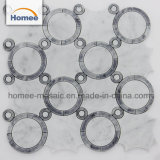 Cheap Decorative Grey Circle Marble Mosaic Designs for Wall and Floor