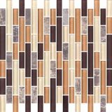 Strip Marble Mix Crystal Glass Mosaic Tile