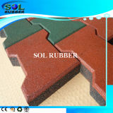 Kind Quality Color Surface Black Bottom Interlock Rubber Tile