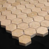 Crema Marfil Beige Marble Mosaic Tile 1 Inch Honed