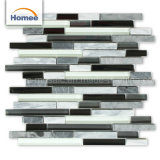High Quality Factory Kitchen Backsplash Mix Grey Stone Glass Mosaic Tile