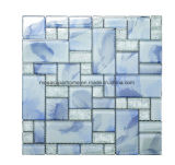 Foshan Ktichen and Bathroom Floor Glass Mosaic Tiles Designs