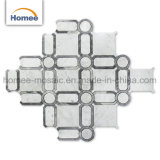Hot Sell Beautiful Design White Waterjet Marble Mosaic Tile