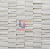 Cream White Matt Face Irregular Stone Mosaic (CFS1026)