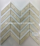 Hot Sale Grain Grey Herringbone Marble Mosaic Tile
