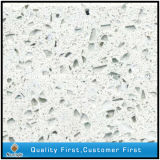 Engineered Solid Surface White Artificial Stone Slabs Quartz (with Glass)