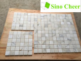Italy White Marble Mosaic, Square Calacatta Gold Marble Mosaic Tiles