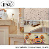 Beige Diamond Quartz Bathroom Vanity Tops 60 in