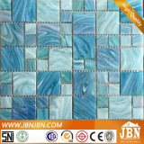 Ocean Blue Color Mix Size Swimming Pool Glass Mosaic (H455021)