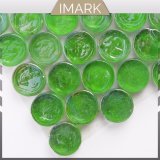 Green Penny Round Glass Mosaic Tile for Interior Decoration Tile