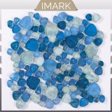 Ocean Blue Pebble Iridescent Glass Mosaic Tile for Swimming Pool