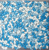 Irregular Blue White Glass Mosaic Tile